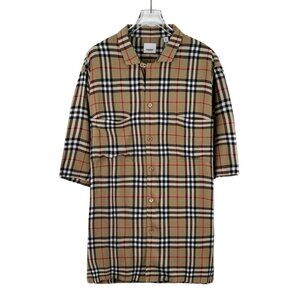 Burberry dark brown short-sleeve shirt